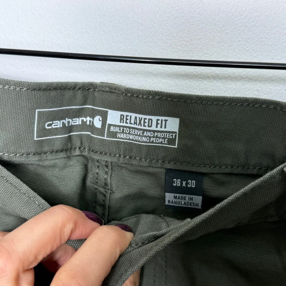 Carhartt Relaxed‎ Fit Men's Work Pants Khaki Size 36x30 Utility Cargo